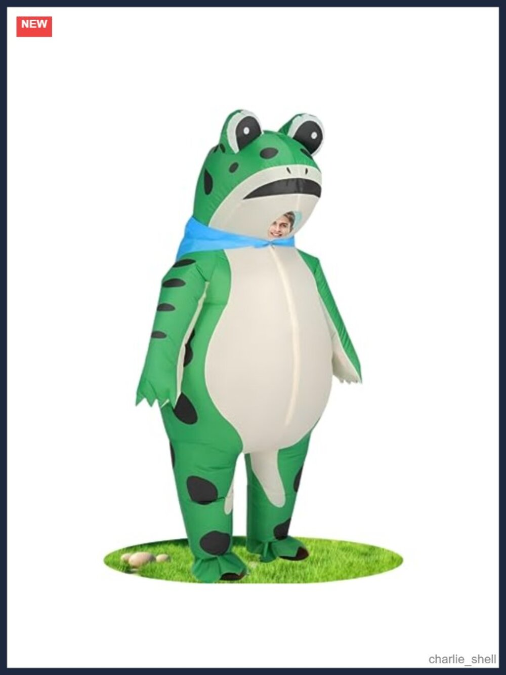 Inflatable Frog Costume Adult Funny Full Body Air Blow Up Halloween Party